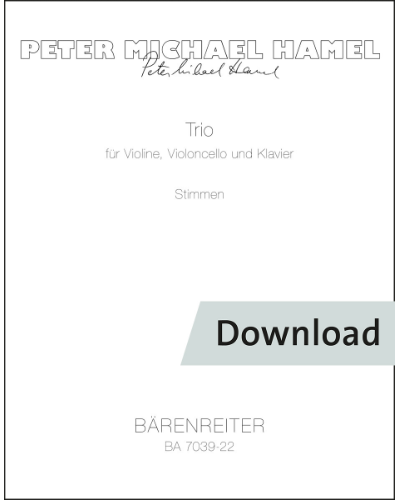 Trio für Violine, Violoncello und Klavier — Peter Michael Hamel