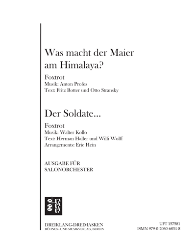 Was macht der Maier am Himalaya?/Der Soldate... — Anton Profes