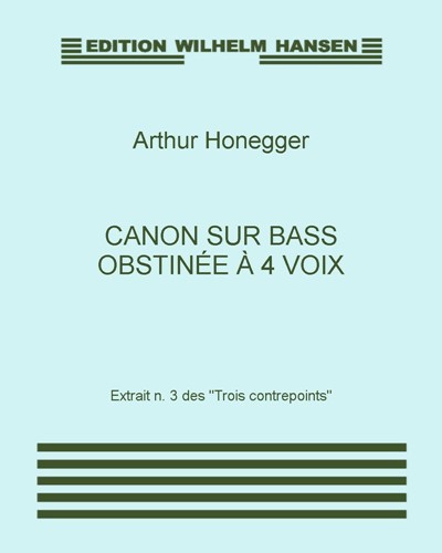 Canon sur bass obstinée à 4 voix — 奥涅格