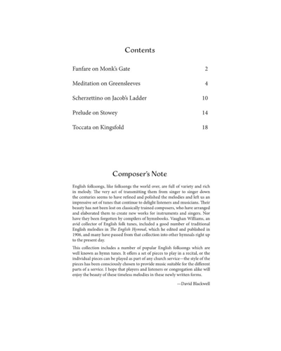 Five English Folk Song Settings for Organ — David Blackwell