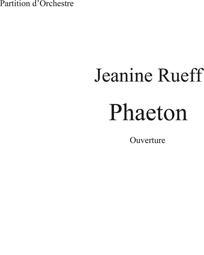 Overture to 'Phaeton' — 吕利