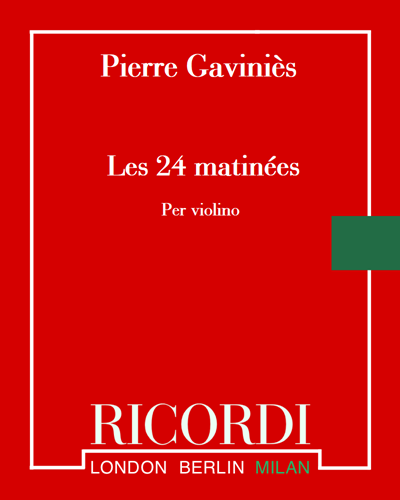 Twenty-four Mornings for Violin — Pierre Gaviniès