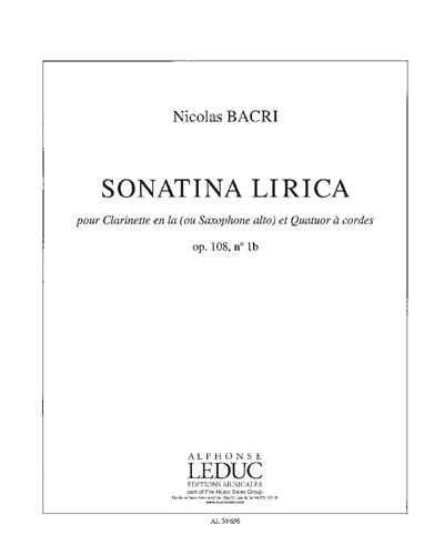 Sonatina Lirica, op. 108 no. 1b — Nicolas Bacri