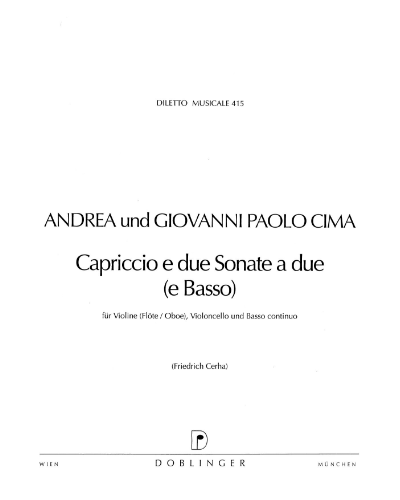 Capriccio a 2 — Andrea Cima