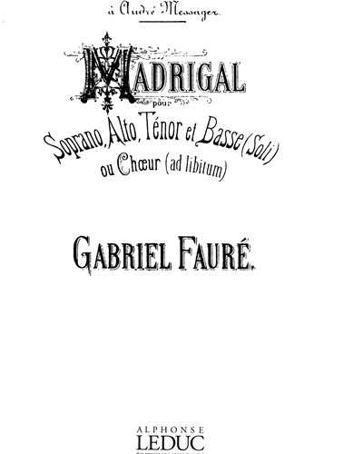 Madrigal, op. 35 — 福雷