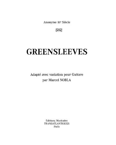 Greensleeves — Marcel Nobla