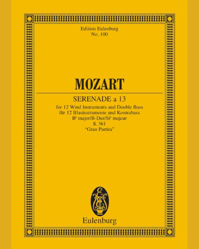 Serenade a 13 No. 10 B flat major — 莫扎特