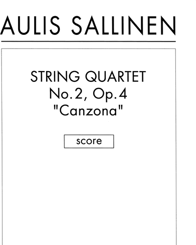 String Quartet No. 2, op. 4 — 奥利斯·萨利宁