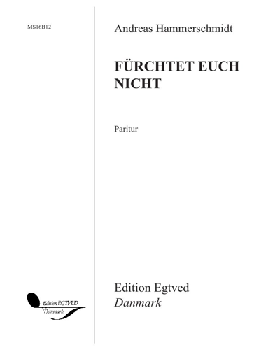 Fürchtet euch nicht — Andreas Hammerschmidt