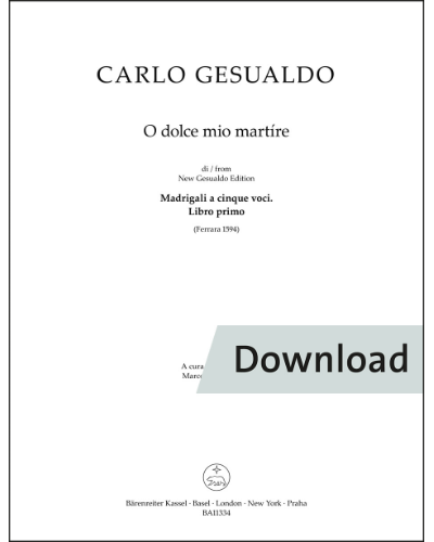O dolce mio martíre — Carlo Gesualdo