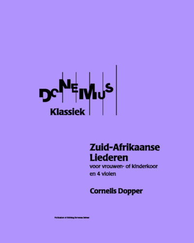 South African Songs — Cornelis Dopper