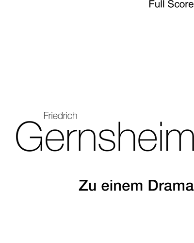 Zu einem Drama, op. 82 — Friedrich Gernsheim