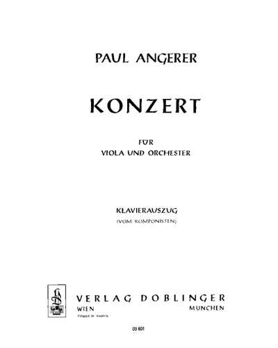 Concerto for Viola and Orchestra — Paul Angerer