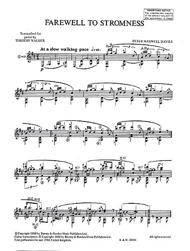 Farewell to Stromness (from 'The Yellow Cake Revue') — 马克斯韦尔·戴维斯