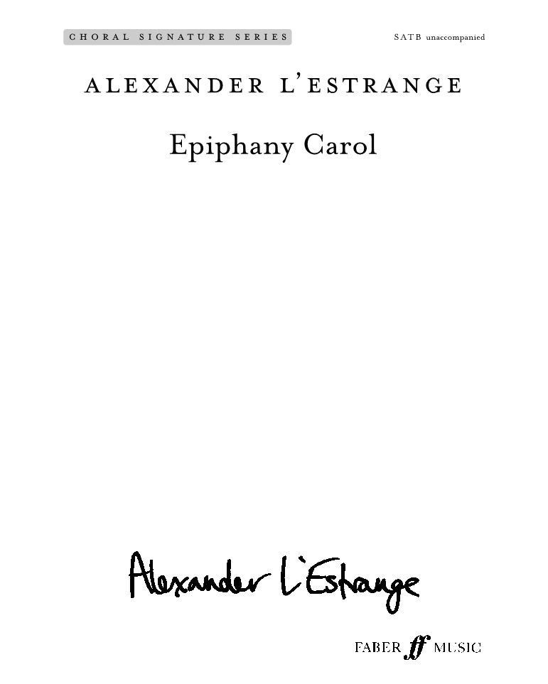 Epiphany Carol — Alexander L’Estrange