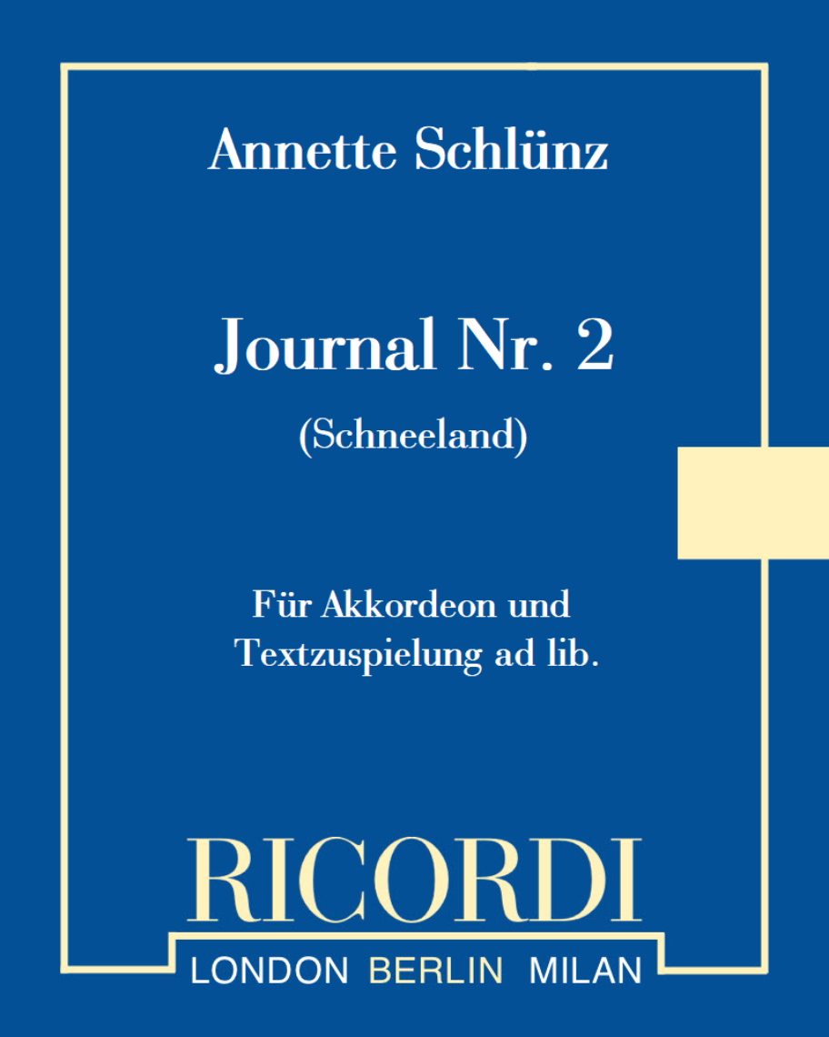Journal No. 2 (Schneeland) — Annette Schlünz