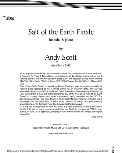 Salt of the Earth Finale (tuba & piano) — Andy Scott