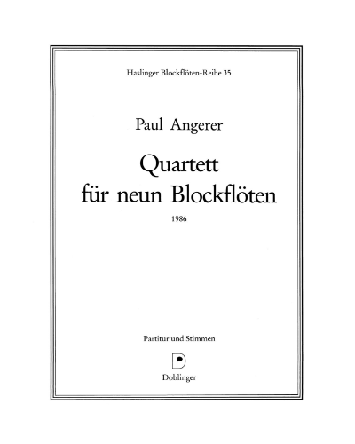 Quartet for 9 Recorders — Paul Angerer