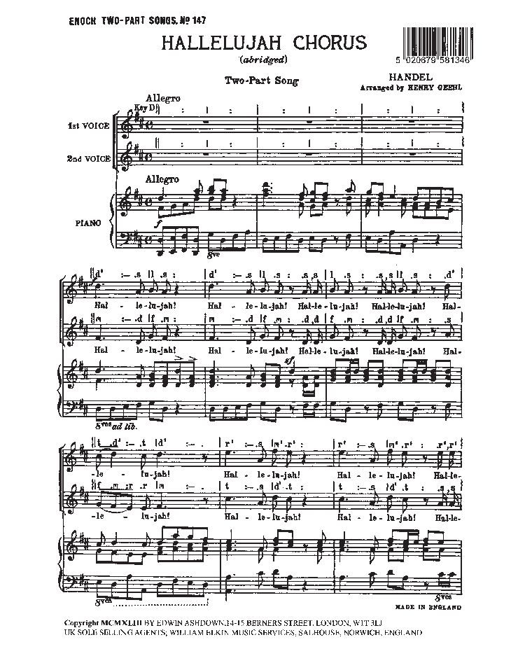 Hallelujah Chorus, HWV 277 — 亨德尔