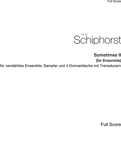 Sometimes II — Iris ter Schiphorst