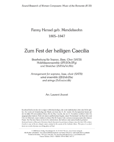 Zum Fest der Heiligen Caecilia — 范妮·门德尔松