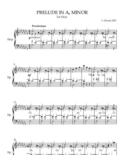 Prelude for Harp in A♭  Minor — Laurence Glazier