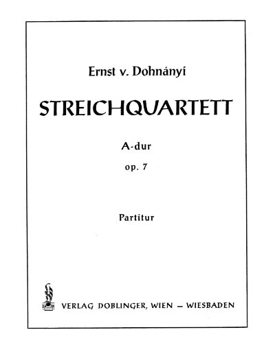 String Quartet in A major, op. 7 — 多纳尼
