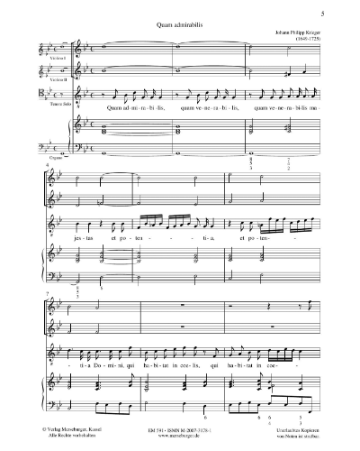Quam admirabilis — Johann Philipp Krieger