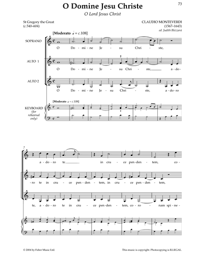 O Domine Jesu Christe — 蒙特威尔第