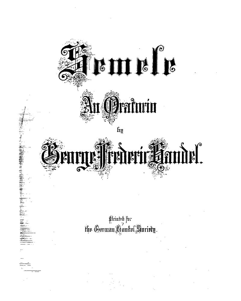 Semele, HWV 58 — 亨德尔