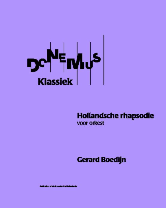 Dutch Rhapsody, op. 102 — Gerard Hendrik Boedijn
