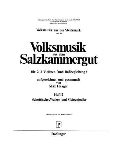 Volksmusik aus der Steiermark, Vol. 15 — Max Haager