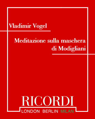 Meditazione sulla maschera di Modigliani — Vladimir Vogel