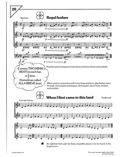 'Regal Fanfare' & 'When I First Came To This Land' — 传统