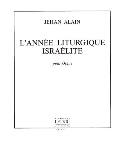 L'Année Liturgique Israélite — 热昂·阿兰