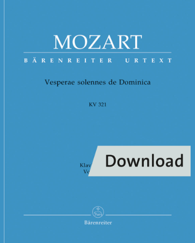 Vesperae solennes de Dominica K. 321 — 莫扎特