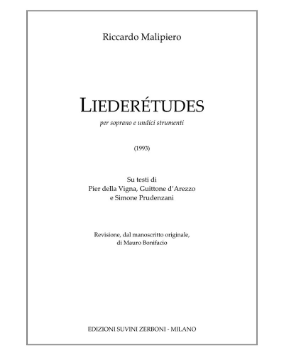 Liederetudes — Riccardo Malipiero
