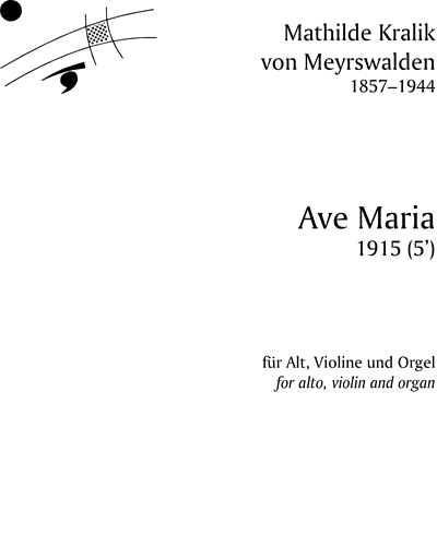 Ave Maria — Mathilde Kralik von Meyrswalden