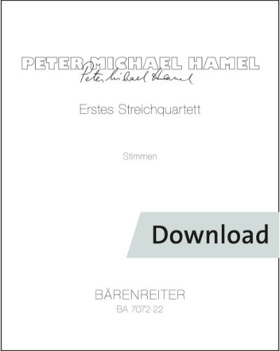 Erstes Streichquartett — Peter Michael Hamel