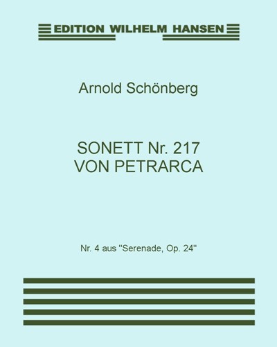 Sonnet No. 217 (After Petrarca) — 勋伯格