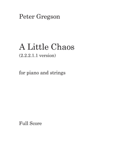 A Little Chaos — Peter Gregson