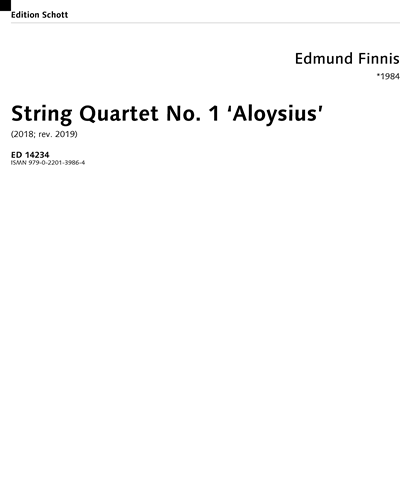 String Quartet No. 1 ‘Aloysius’ — Edmund Finnis