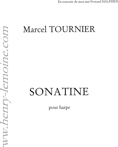 Sonatine, op. 30 — Marcel Tournier
