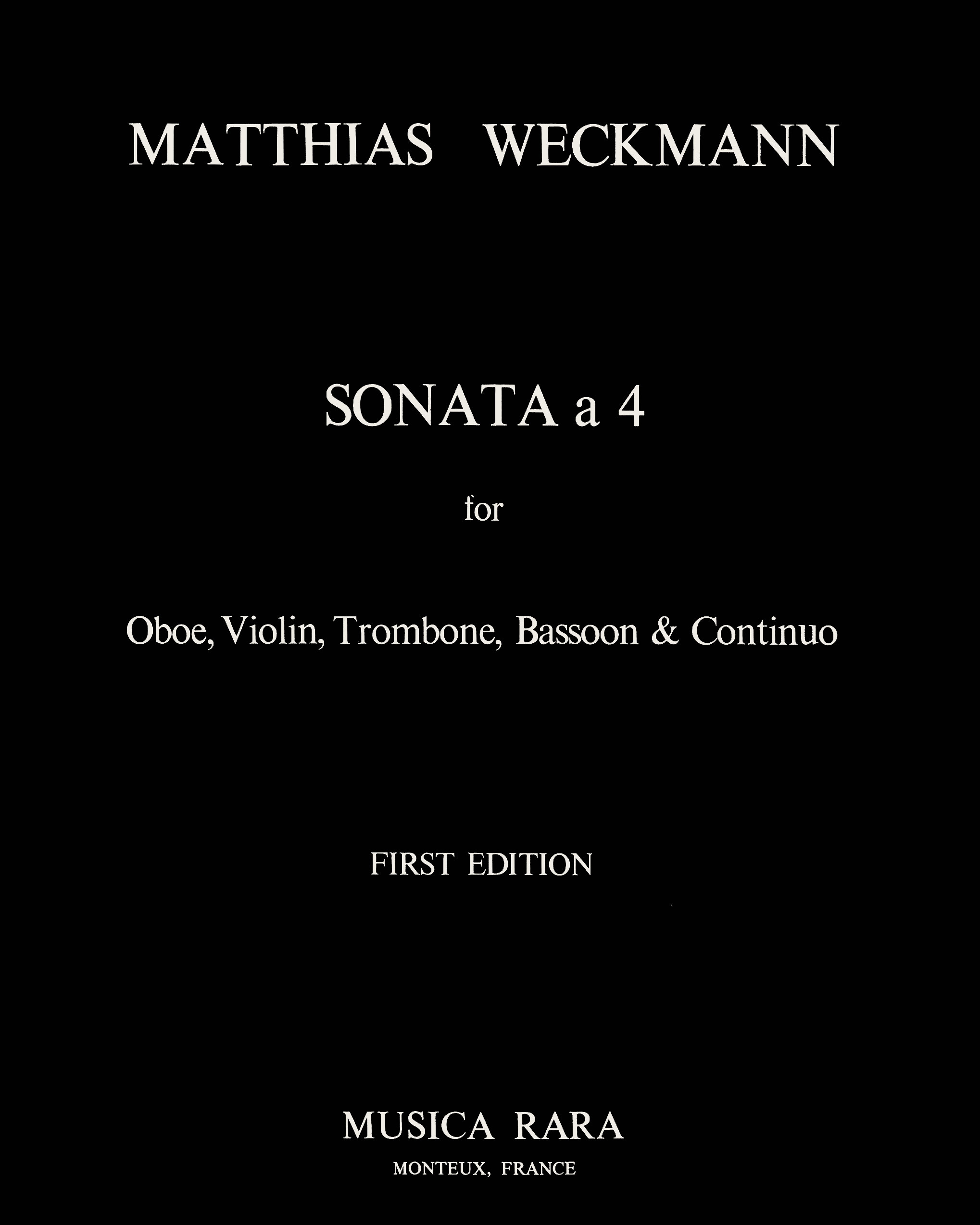 Sonata No. 4 in D minor — Matthias Weckmann