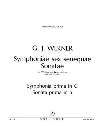Symphonia Prima in C major & Sonata Prima in A minor — Gregor Werner