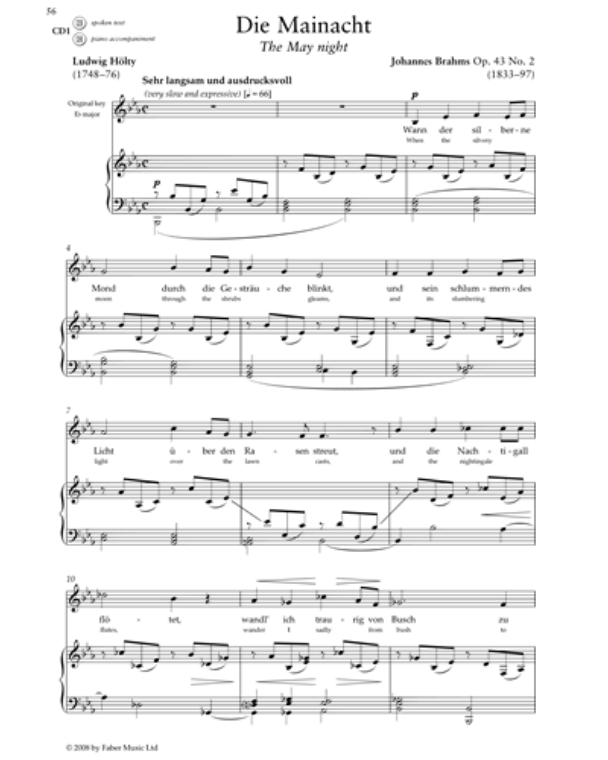 Die Mainacht, op. 43 No. 2 — 勃拉姆斯