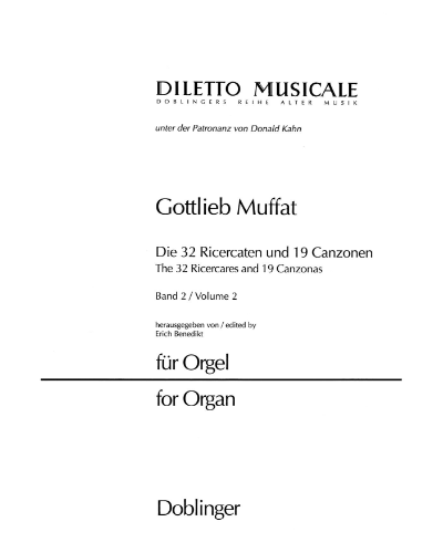 The 32 Ricercares and 19 Canzonas, Vol. 2 — Gottlieb Muffat