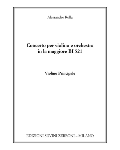 Concerto for Violin and Orchestra in A major — Alessandro Rolla