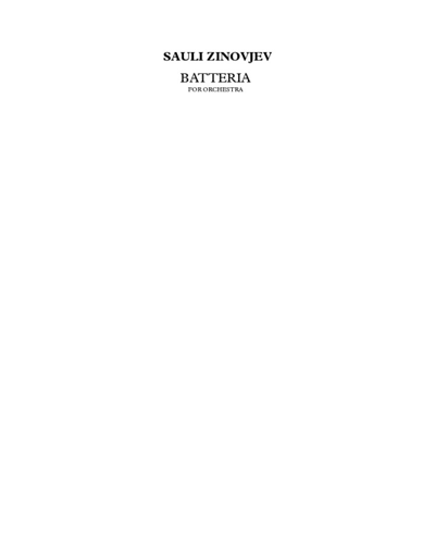 Batteria — Sauli Zinovjev