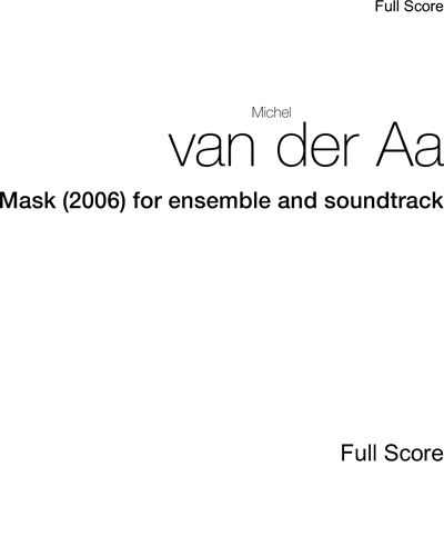 Mask for Ensemble and Soundtrack — Michel van der Aa